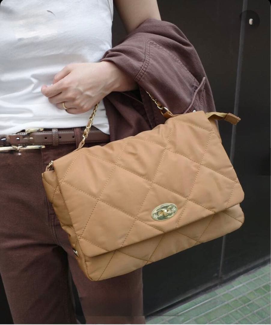 SLOBE IENA ブラウン キルティング ショルダーバッグ