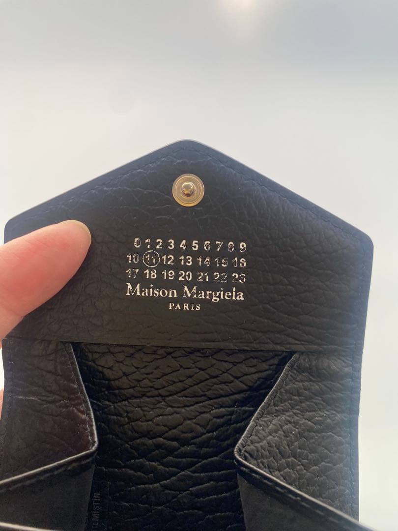 Maison Margiela ブラック 三つ折り カードケース　ケース