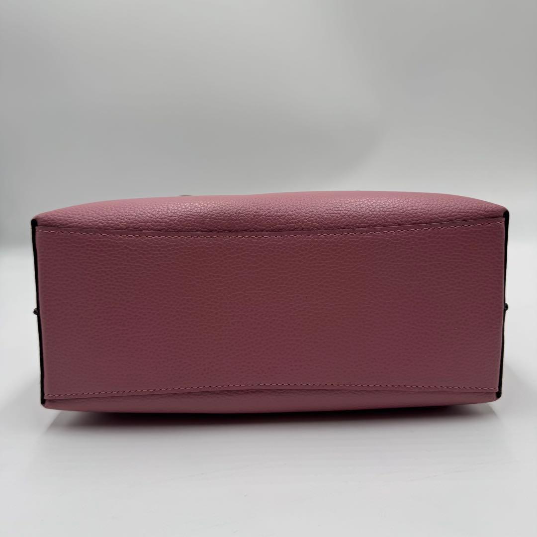 未使用級✨コーチ モリートート ショルダーバッグ 2way 3室 レザー ピンク