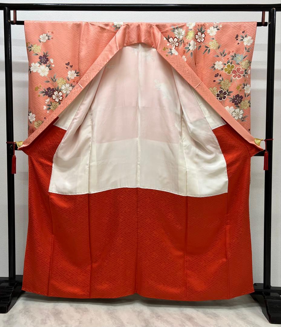 小柄な方に 振り袖 フルセット 別誂長襦袢付 ピンク 成人式 金彩 刺繍