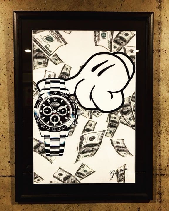 Grysonアート2.5Lロレックスデイトナオマージュパロディアート