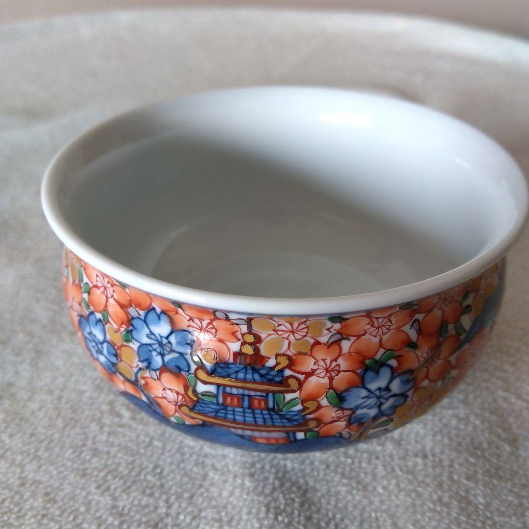 館林源右衛門作 染錦楼閣紋様蓋付湯呑 - メルカリ