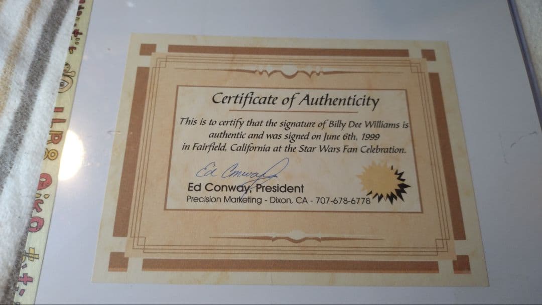 STAR WARS ビリー・ディー・ウィリアムズ 直筆サイン ランド