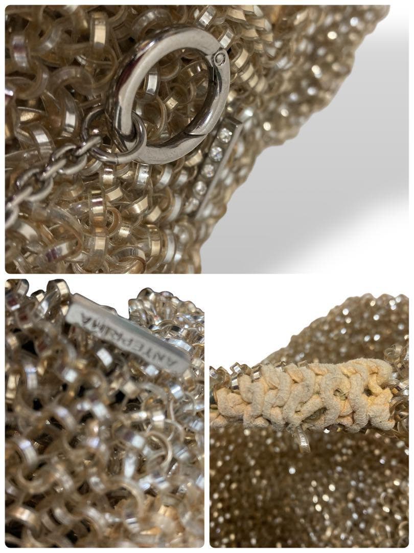 【美品】アンテプリマ　ワイヤーバッグ　ゴールド　手提げ　肩掛け　ラグジュアリー