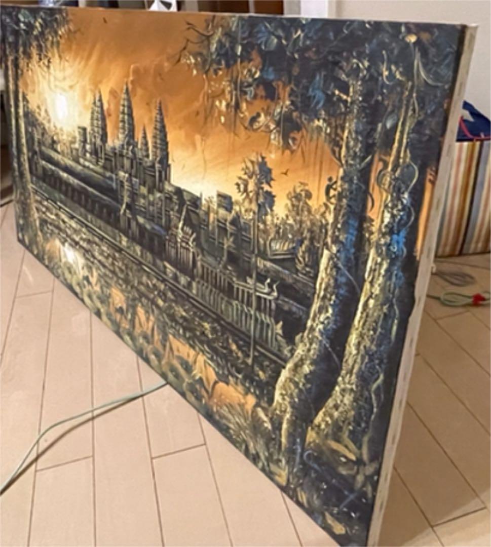 カンボジア アンコールワット遺跡 絵画 油絵