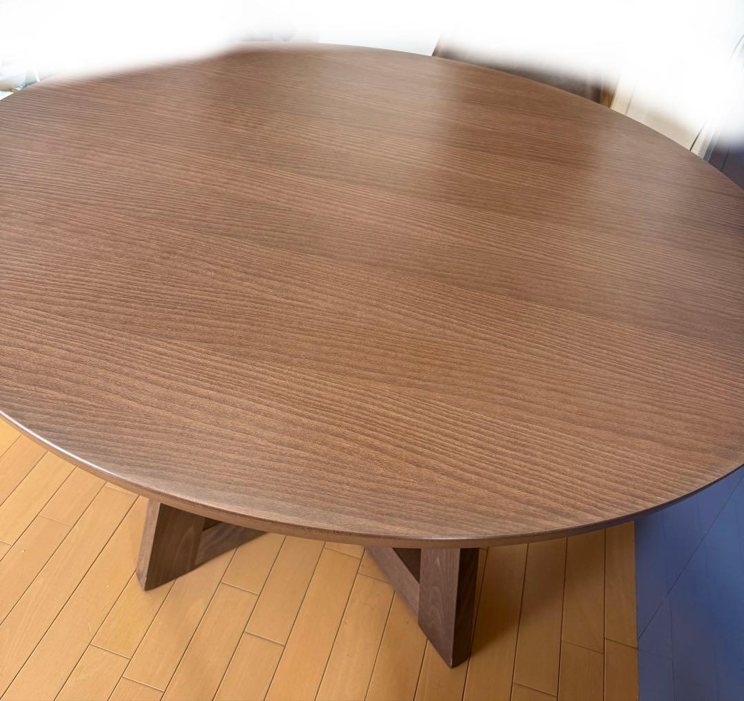 無垢材　ダイニングテーブル　円卓　幅120cm