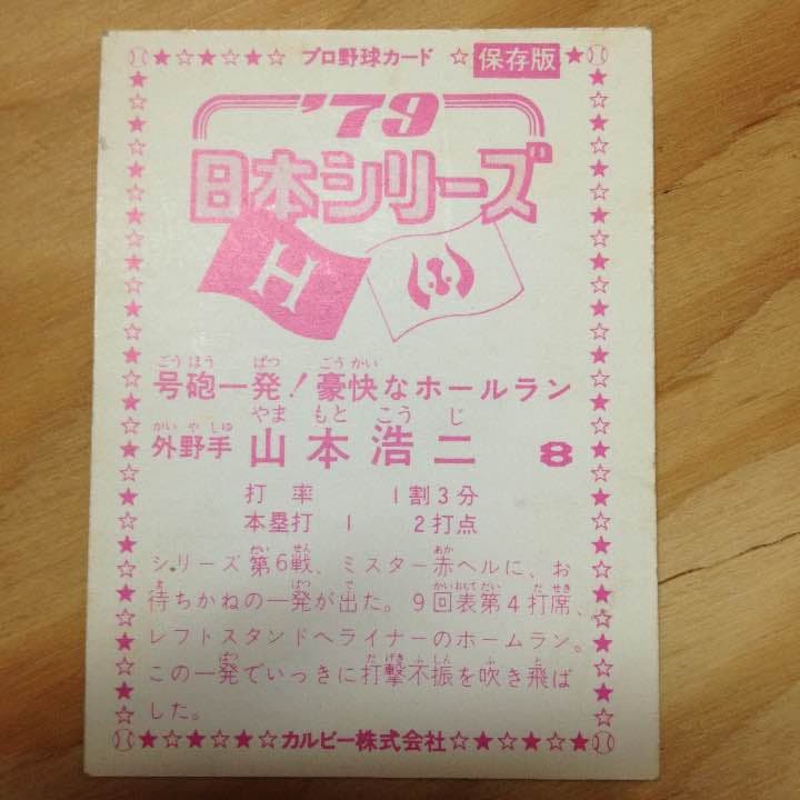 プロ野球カード保存版 79年日本シリーズ 山本浩二さん｜プロ野球カード