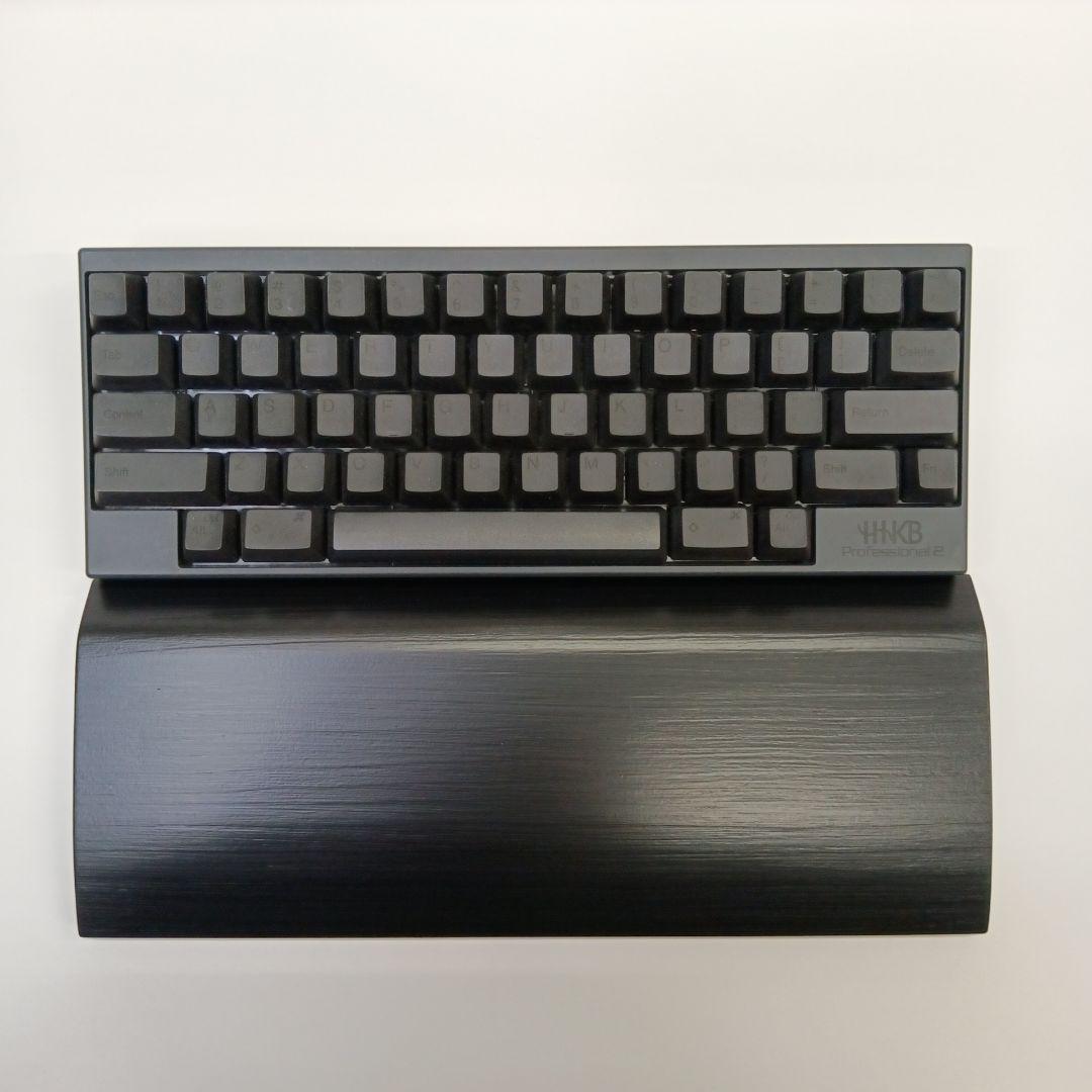 パイン集成材HHKB Studio用 手作りパームレスト兼キーボードルーフ シ漆