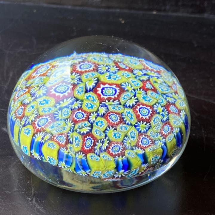 ムラノガラス ペーパーウェイト ガラス文鎮 ミルフィオリ ベネチアン