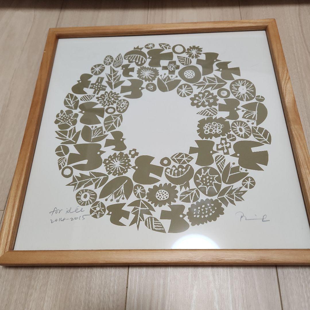 バーズワーズ　額付きシルクスクリーン