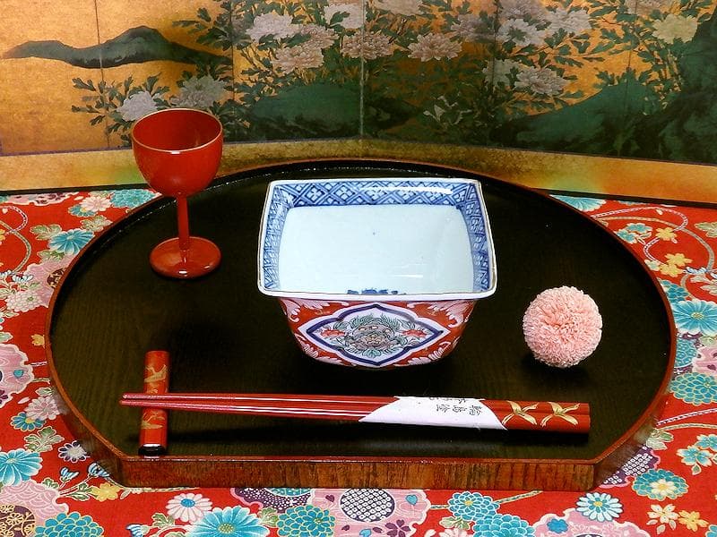 大聖寺伊万里 唐獅子牡丹の図 四方角向付 5客 N1114AS-CZy - メルカリ