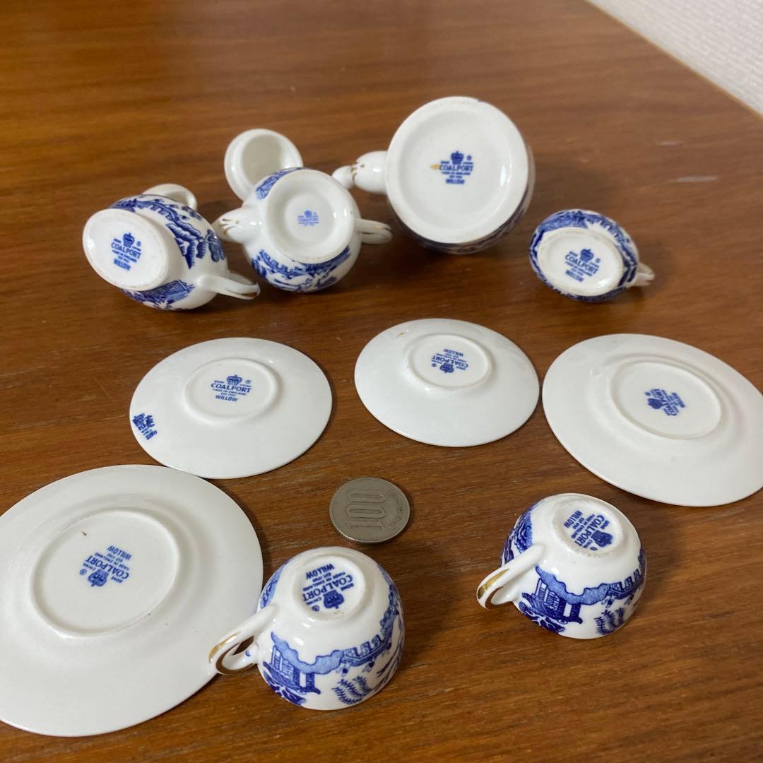 コールポート ブルー ウィロー ミニチュア コーヒーセット - メルカリ