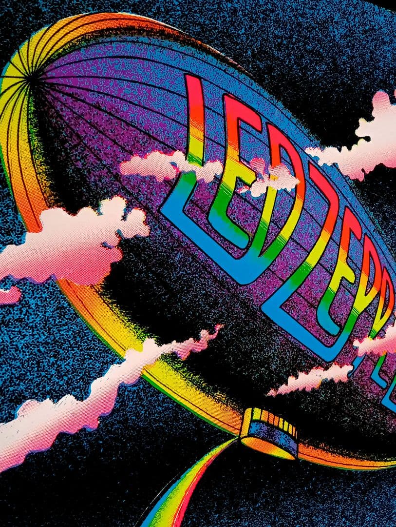 希少美品90sビンテージ ベルベットポスター『天国への階段』レッド・ツェッペリン