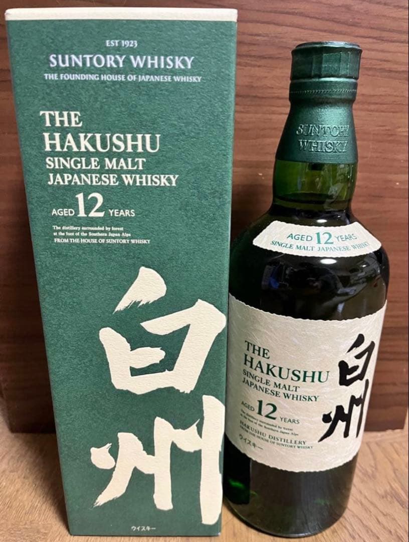 サントリー 白州 12年 シングルモルトウイスキー　箱付き サントリー シングルモルト ウイスキー 白州12年 43% 700ml 箱付き