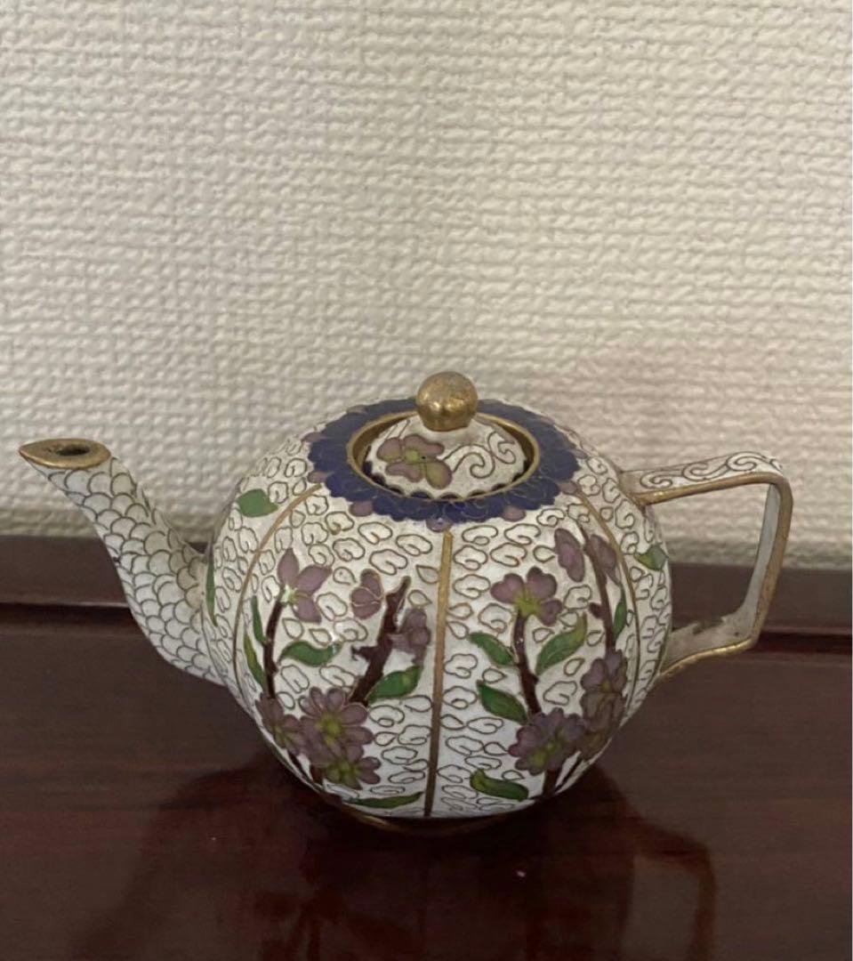 中国美術 景泰藍 銅製茶壺 急須 唐物 骨董品