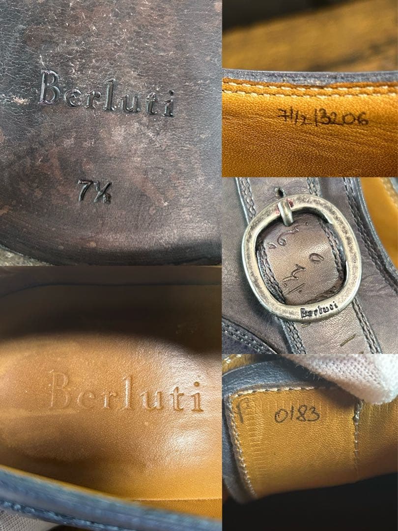 廃盤52万　Berluti シングルモンクストラップ　シューズ　オルガ期　7.5