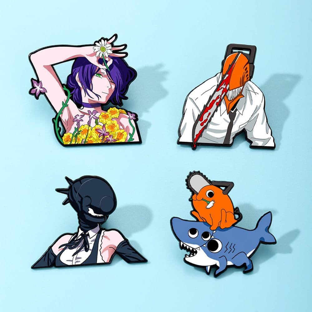 チェーンソーマン レゼ編 アニメキャラクター ピンバッジ 4個セット