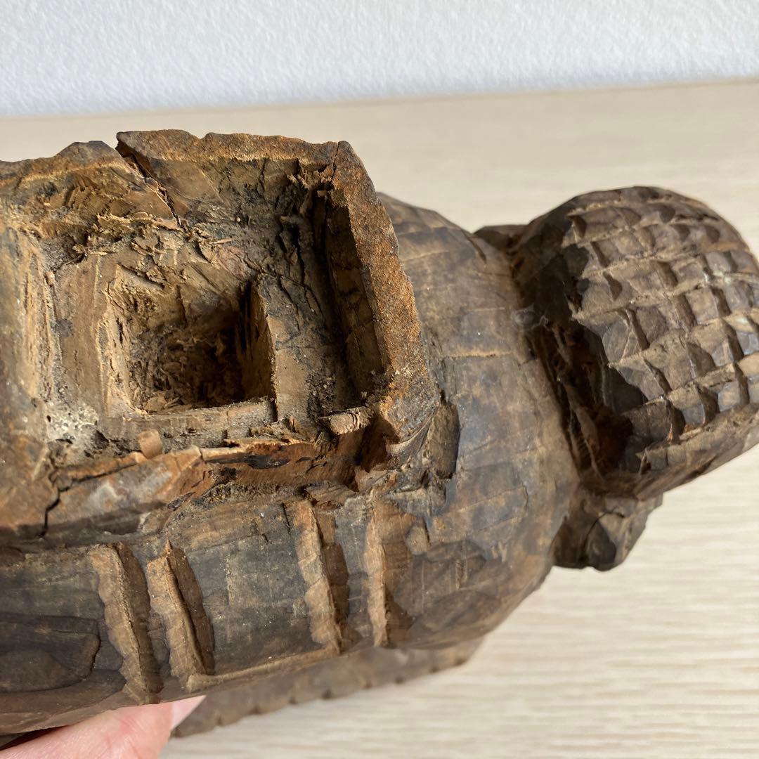 古い木彫 普賢菩薩 仏像 古美術 アンティーク 古道具 骨董 木造 李朝 中国