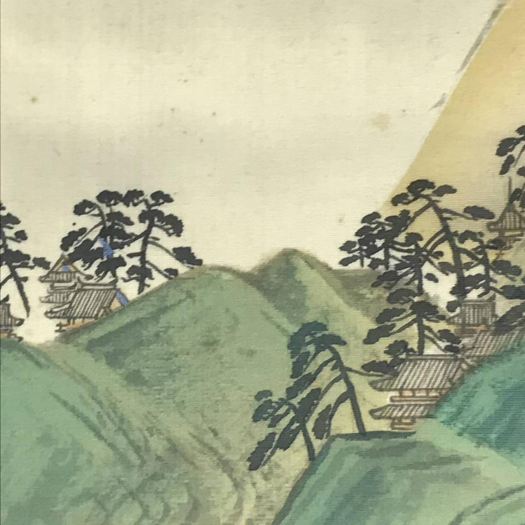 作者不詳/蓬莱山図/山水図/祝事山水図/掛軸/名家伝来/AD-227