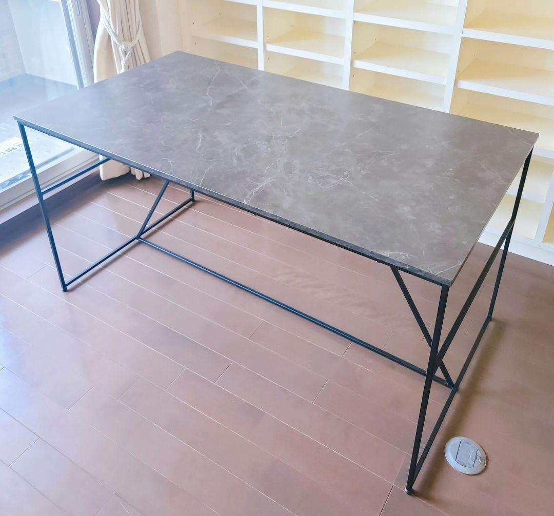 ダイニングテーブル 140cm 大理石マーブル調