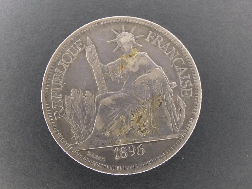 フランス領インドシナ ピアストル銀貨 【銀貨保証】アンティークM24080802