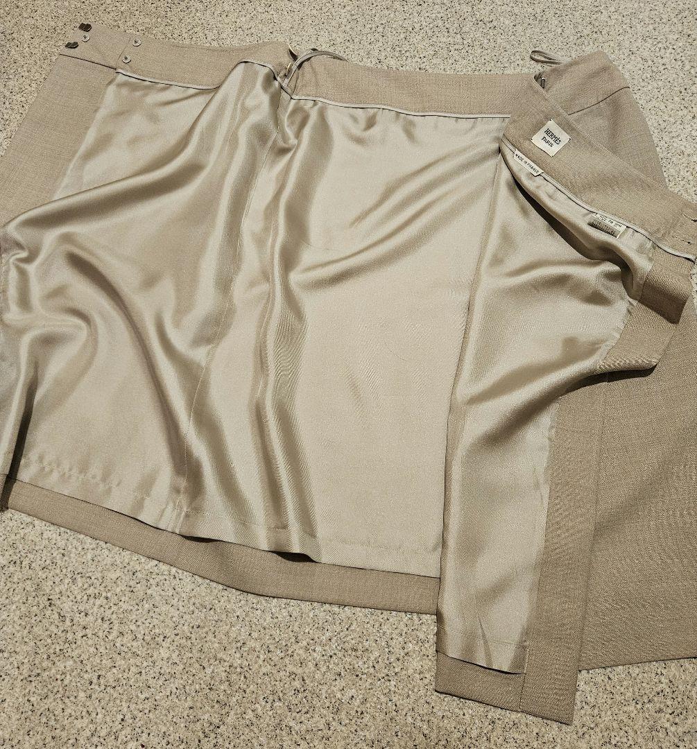 HERMÈS ベージュ スカート サイズ38
