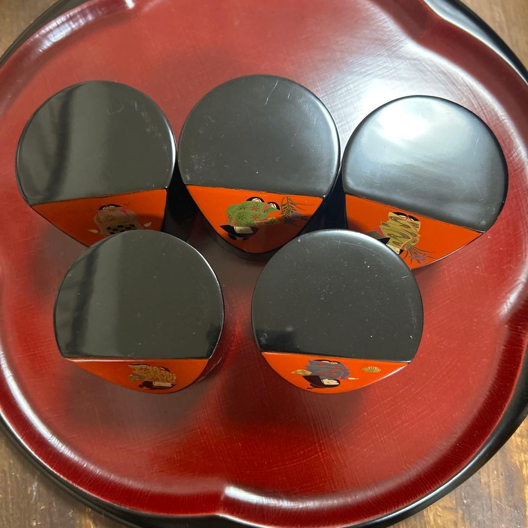 輪島塗 輪島漆器 大雅堂 摂田照彦 ぐい呑 童蒔絵 高級漆器 未使用希少