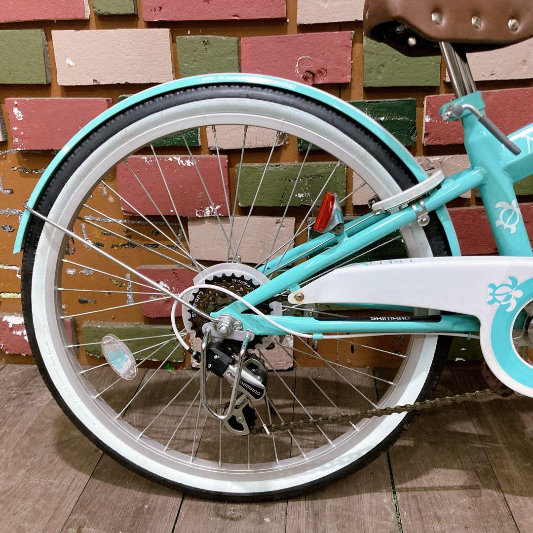 Cエリア価格 子供用 MAHALO マハロ ミントグリーン 22インチ 変速付き