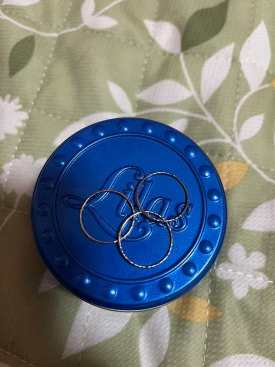 Lilas テクスチャー3本リング K10 10号 ゴールド 地金　刻印