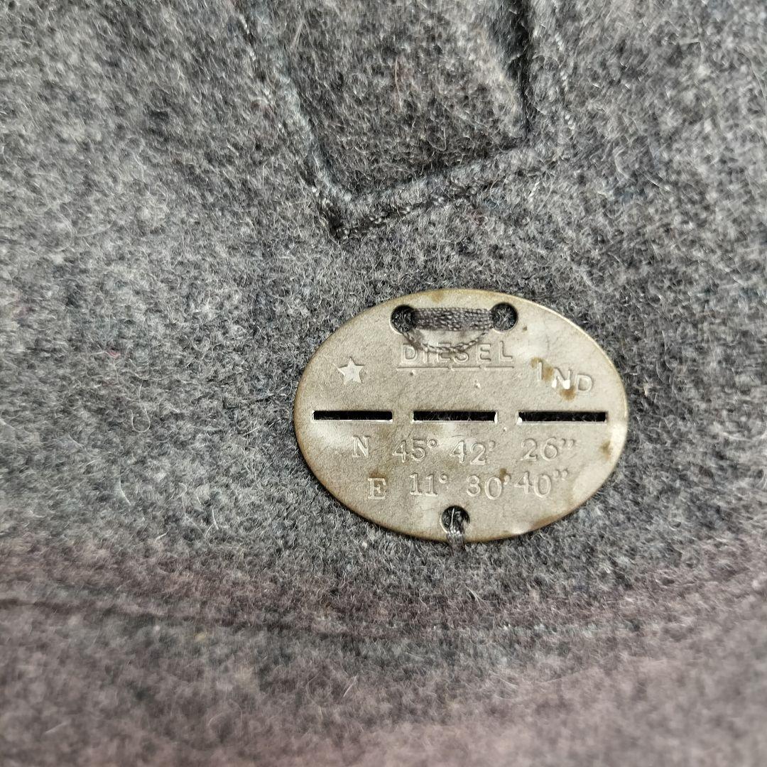 DIESEL シングルライダース ジャケット S ウール 切替 スタジャン 牛革