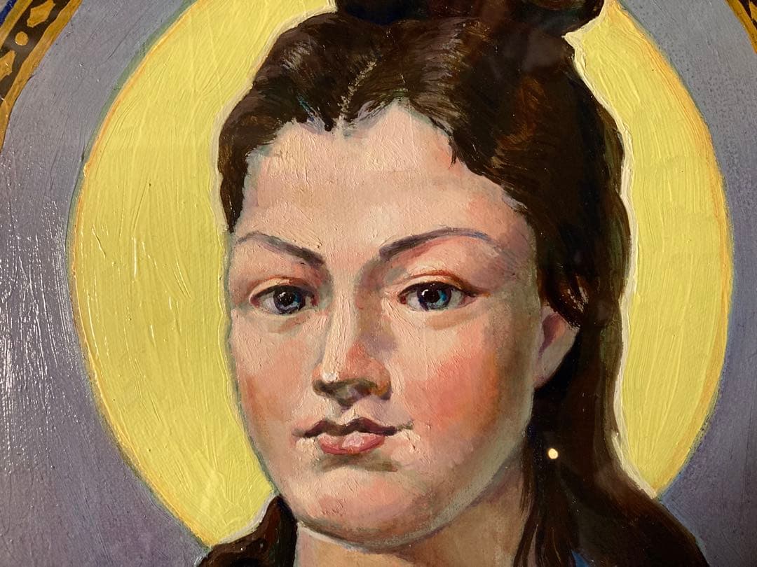 住吉神社の神様 神功皇后さまの肖像画（油彩F4号333✖️242㎜）