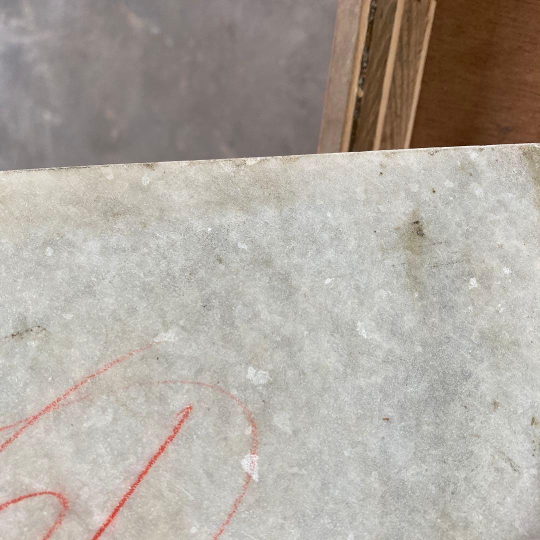 和製アンティーク 天板 大理石 飾り台 昭和レトロ 作品台 ディスプレイ