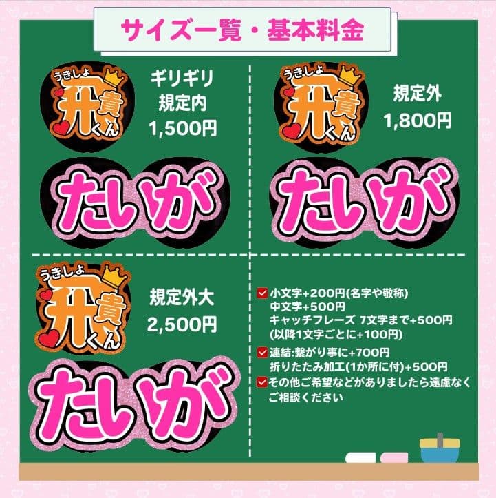 団扇屋さん ハングル ボード パネル 連結 うちわ文字オーダー 蛍光