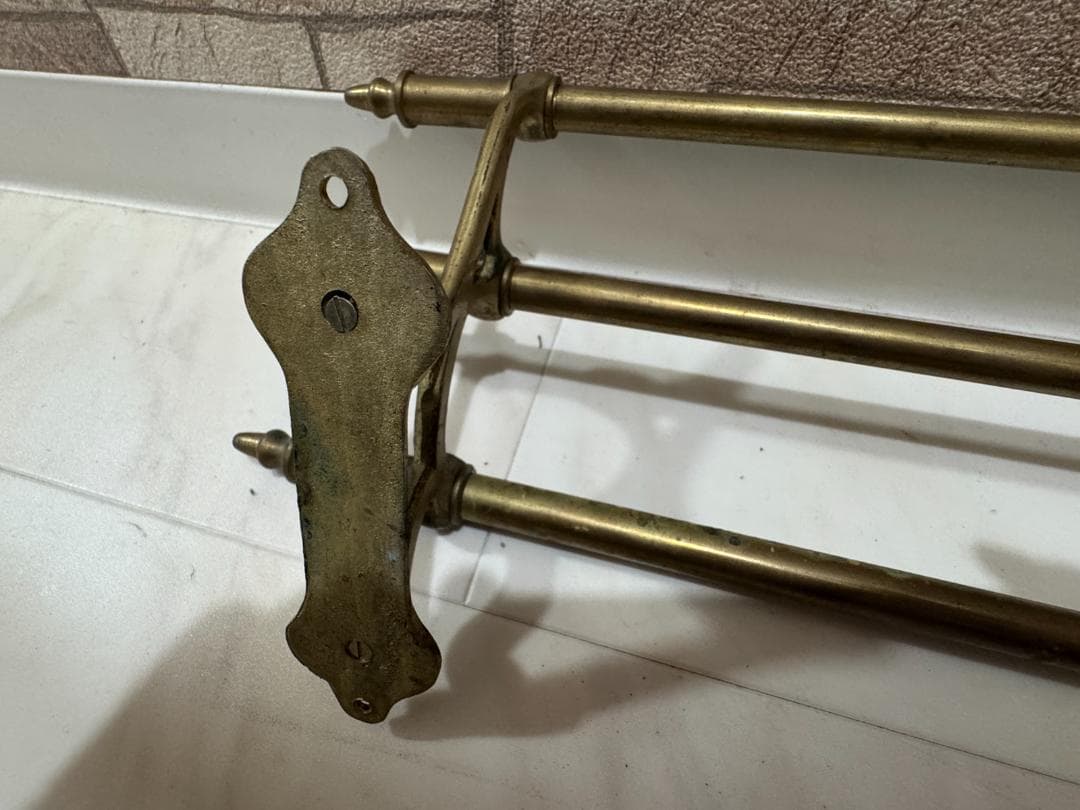 アンティークなタオルハンガー バー3本