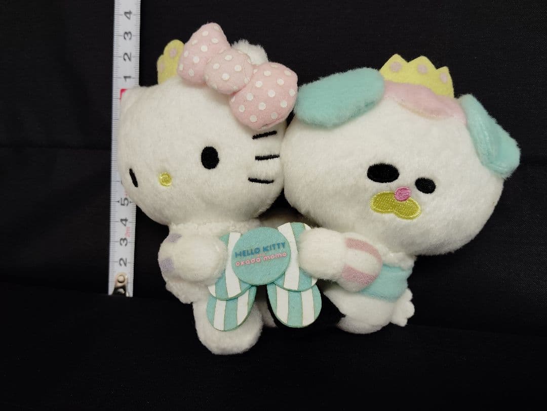 ハローキティ　okadamomo　コラボ　マスコット　ぬいぐるみ　レア　キティ