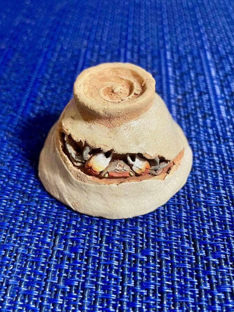 値下げ！【超年代お銚子、ぐい呑みセット】水月焼 初代作 蟹天神5