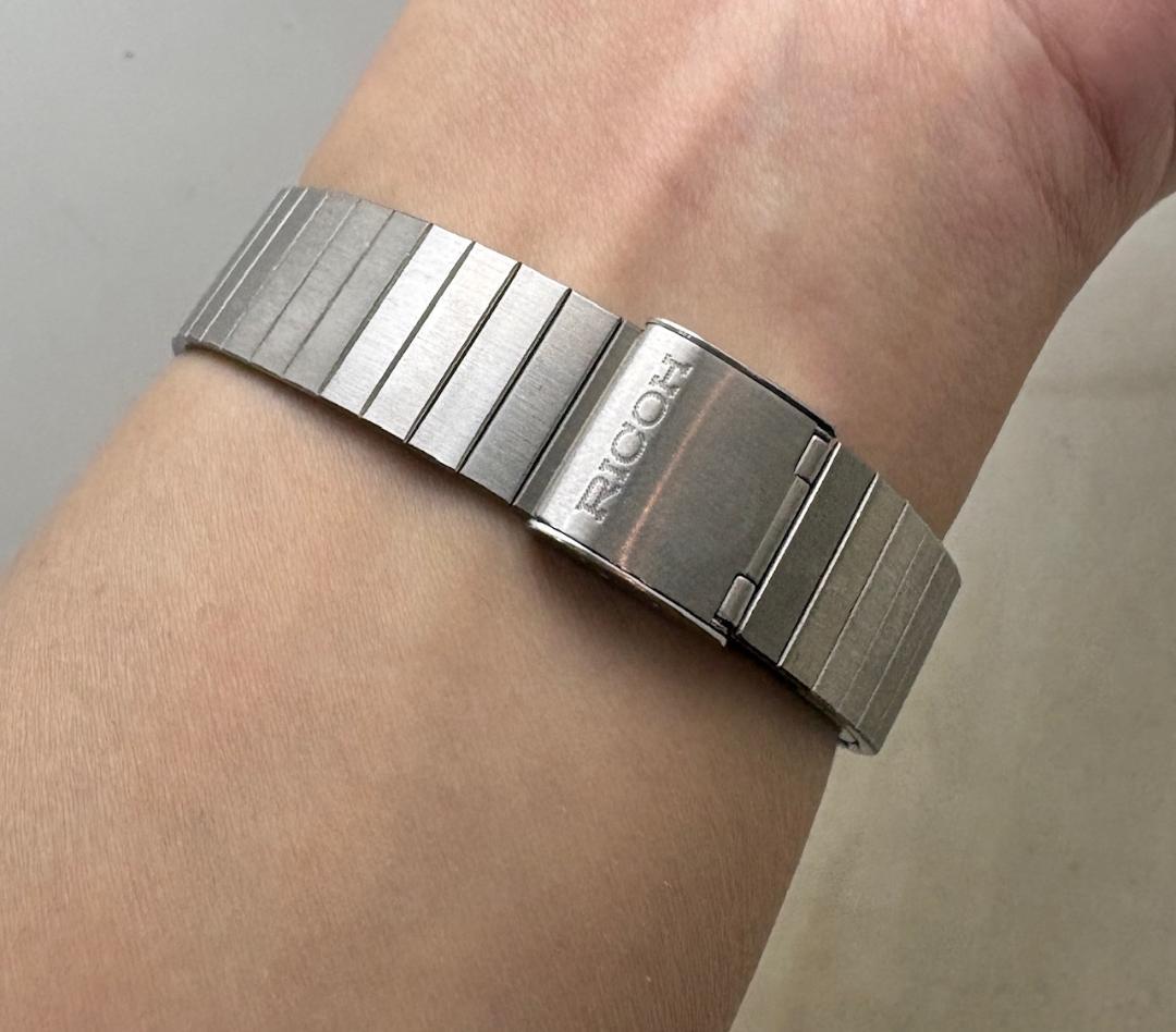 865/稼働 80年代 リコー リクオーツ ミラー文字盤 デジアナ デジタル