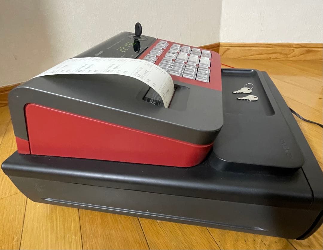 美品/1ヶ月保証付き】カシオレジスター SE-S10 人気コンパクト レッド