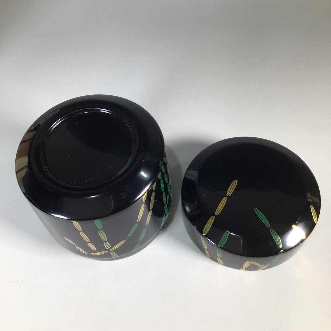 Ｎ４８２　四季棗　『荒井樹芳作』『雪吹　中棗　金輪寺　平棗』　共箱　茶道具