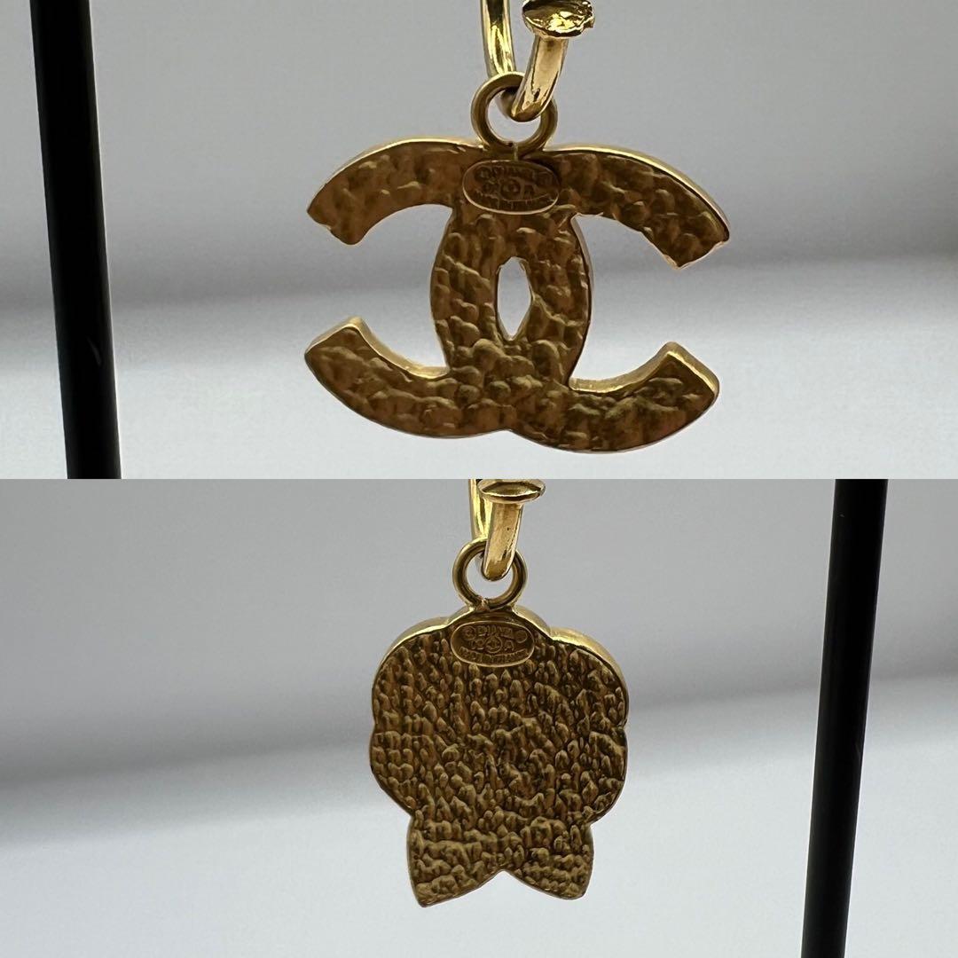 未使用に近い】シャネル ピアス ココマーク カメリア ブラック 02A