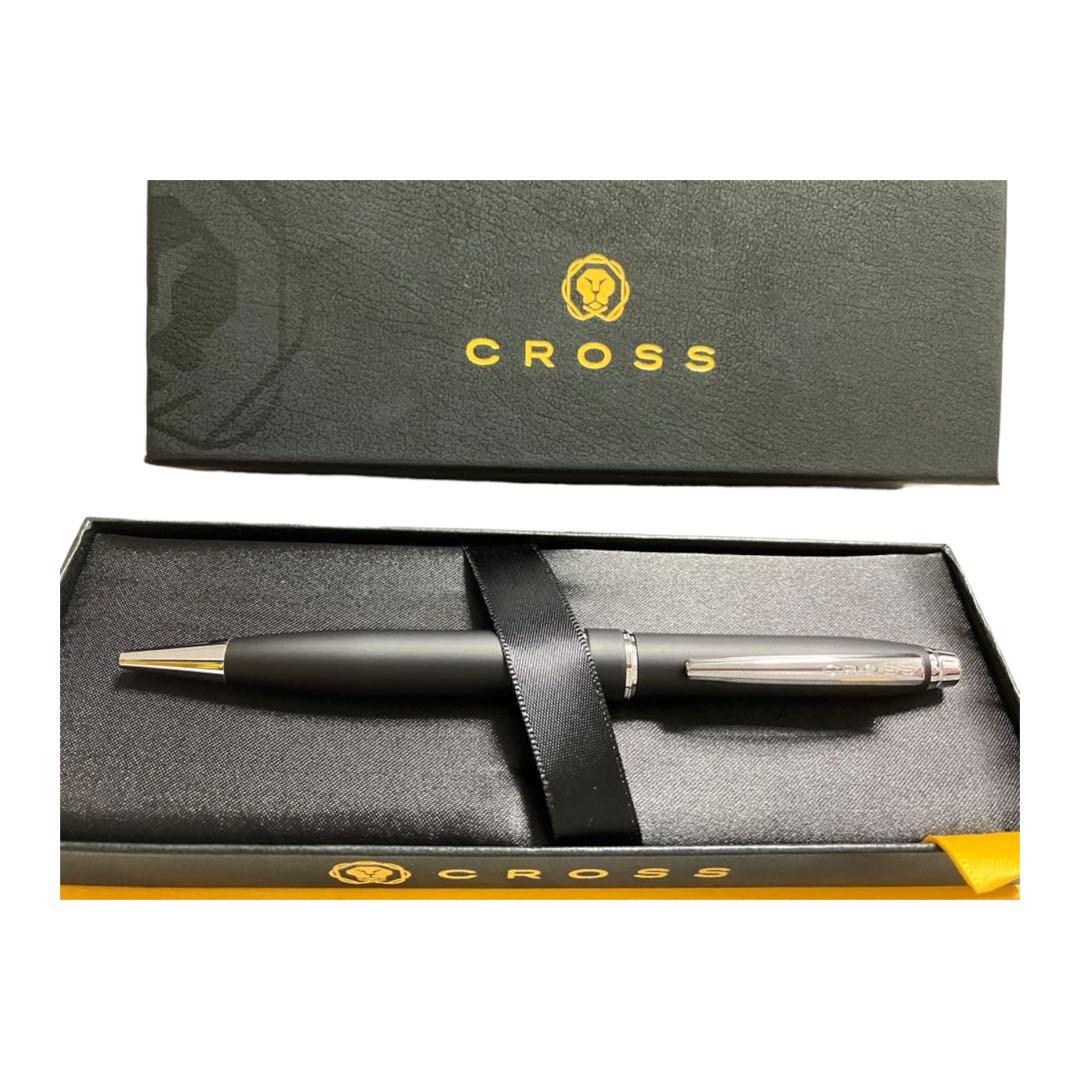 新品、箱付き！クロス CROSS 単色ボールペン マットブラック シルバー