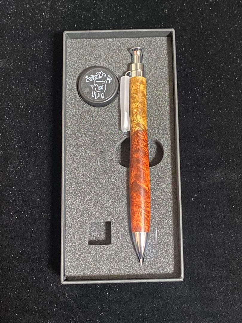 こぶた工房 シャープペンシル 極上花梨紅白 0.5mm