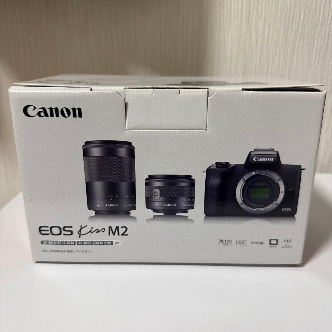Canon eos kissM2 レンズキット ミラーレス一眼 保護カバー付