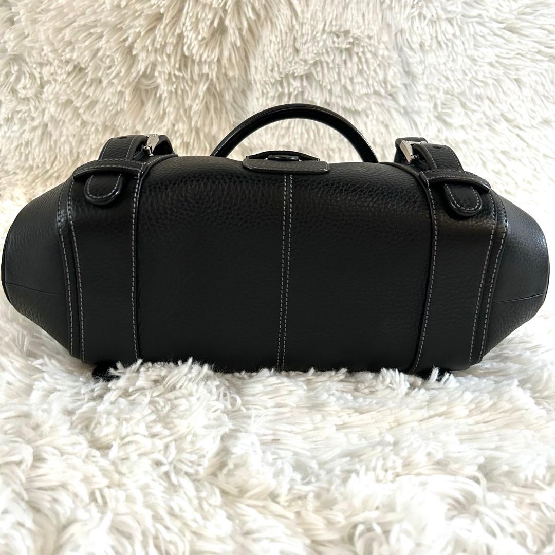 レア＊未使用級✨ロエベ ハンドバッグ センダ シボ革 レザー 肩掛け可 黒