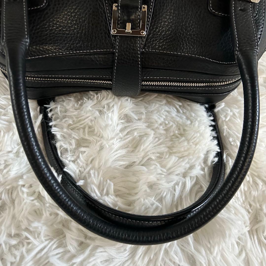 レア＊未使用級✨ロエベ ハンドバッグ センダ シボ革 レザー 肩掛け可 黒