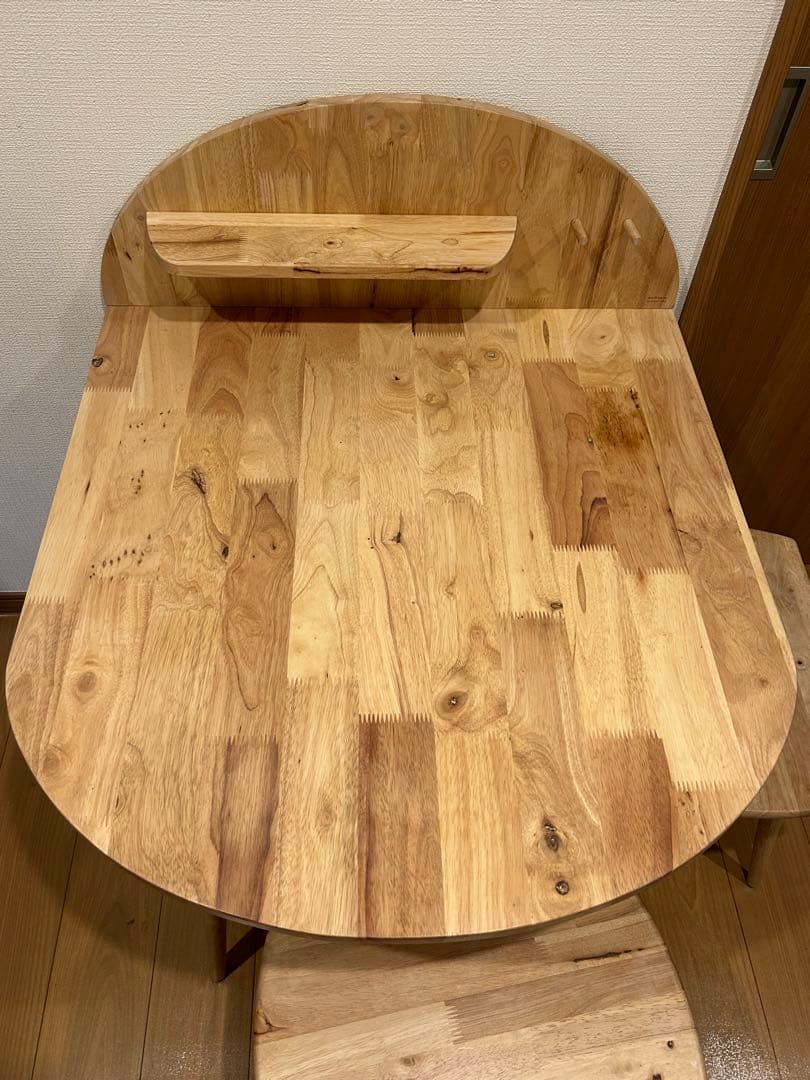 ダイニングテーブルセット コンパクト 北欧 2人掛け 椅 ナチュラル 半円