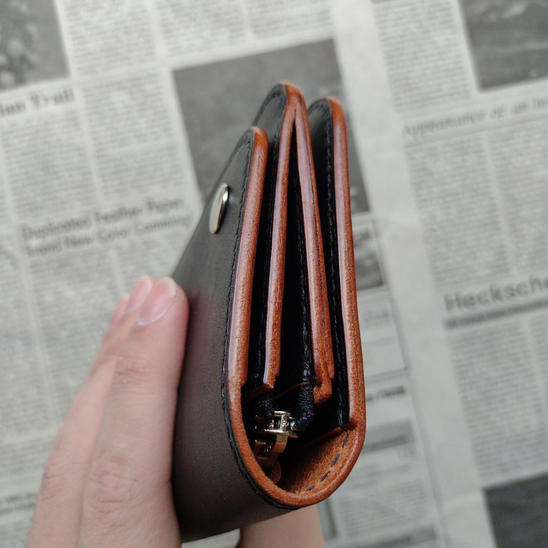 茶芯　2.5層　ロングトラッカー　ウォレット　栃木レザー