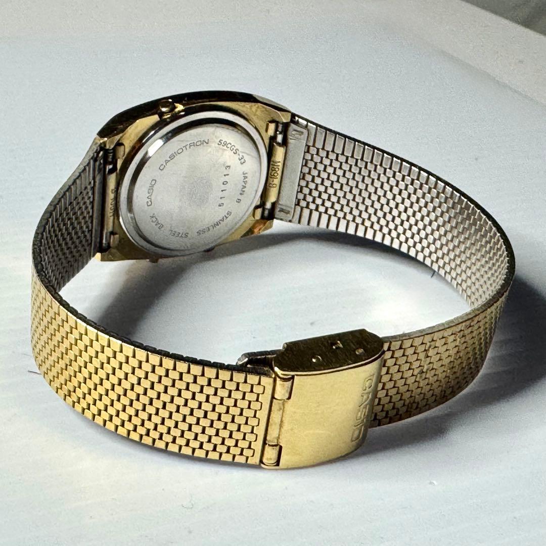 CASIO 腕時計 カシオトロン 59CGS-33 ゴールド デジタル クォーツ