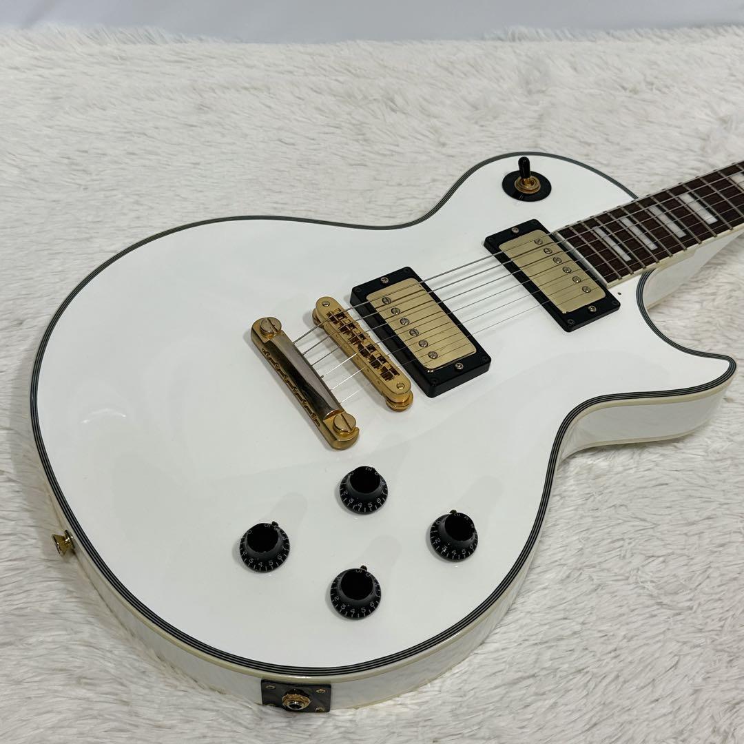 Burny レスポールカスタム ホワイト セットネック仕様 バーニー 白