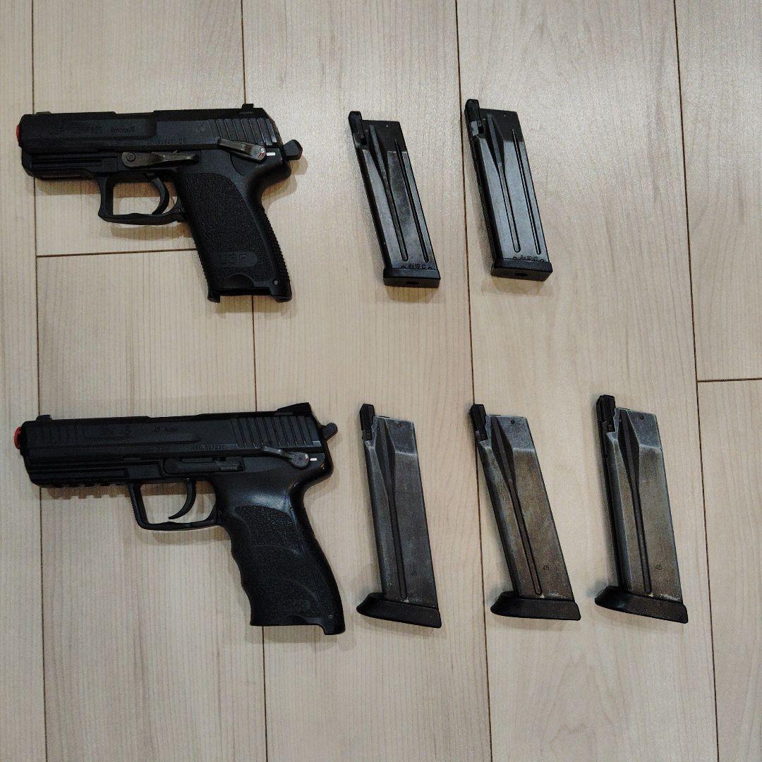 最終値下げ 東京マルイガスガン HK45 USPコンパクト マガジン合計5本付き